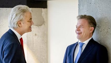 Geert Wilders (PVV) und Pieter Omtzigt (NSC) in Den Haag, 13.12.2023 (IMAGO / ANP)