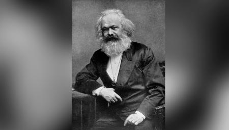 Karl Marx (1818-1883) auf einem Druck aus dem Jahre 1899 (IMAGO / Georgios Kollidas / Design Pics)