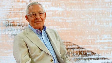 Friedenspreisträger Karl Schlögel auf der Frankfurter Buchmesse, 17.10.2025 (IMAGO / Zoonar)