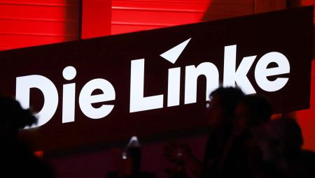 Das Logo der Linkspartei (IMAGO / dts Nachrichtenagentur)