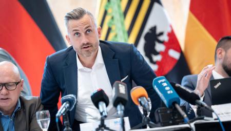 Ulrich Siegmund, AfD-Spitzenkandidat für die bevorstehende Landtagswahl in Sachsen-Anhalt, 4.6.2026 (IMAGO / Chris Emil Janßen)