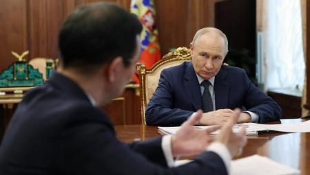 Russlands Präsident Wladimir Putin, 14.7.2026 (IMAGO / Russian Look)