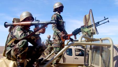 Bewaffnete Soldaten in Mali