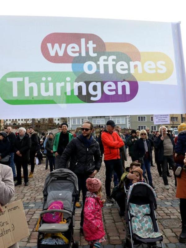Demonstration unter dem Motto »Nie wieder ist jetzt« in Gotha, 10.2.2024 (IMAGO / Müller-Stauffenberg)