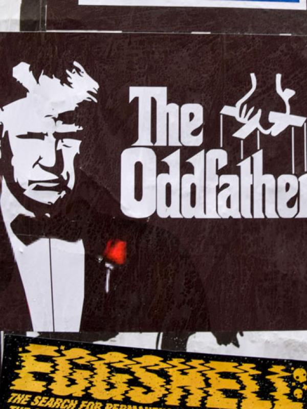 Donald Trump als »The Godfather«, London, 17.3.2025 (IMAGO / ZUMA Press Wire / Vuk Valcic)