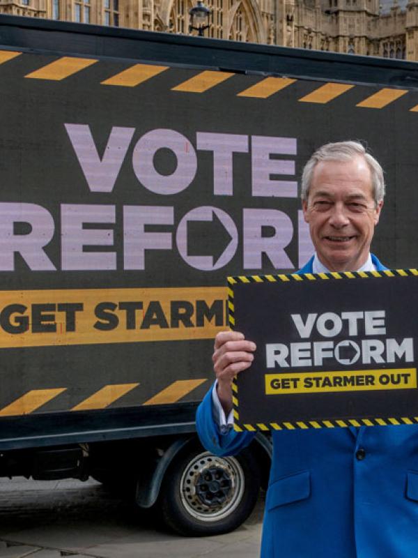Nigel Farage in Westminster, 10.4.2026 (IMAGO / ZUMA Press)