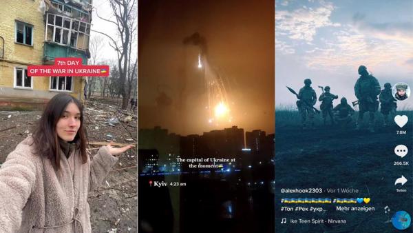 Screenshots TikTok (von links nach rechts: @valerisssh, @martavasyuta, @alexhook2303)