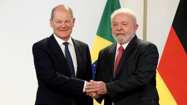 Olaf Scholz und Luiz Inácio Lula da Silva in Brasília, Brasilien, 30.1.2023 (IMAGO / Fotoarena / Ton Molina)