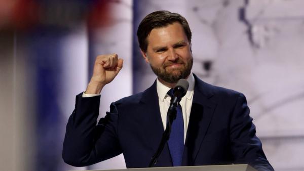 JD Vance beim Parteitag der GOP in Milwaukee, 17.7.2024 (IMAGO / ZUMA Press Wire / John J. Kim)