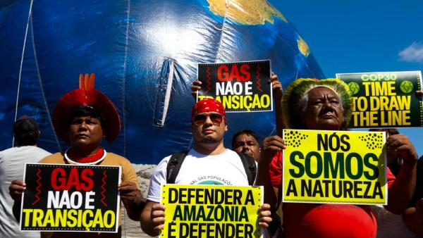 Protest gegen die COP30 in Pará, Brasilien, 23.7.2025 (IMAGO / Fotoarena) Protest gegen die COP30 in Pará, Brasilien, 23.7.2025 (IMAGO / Fotoarena)