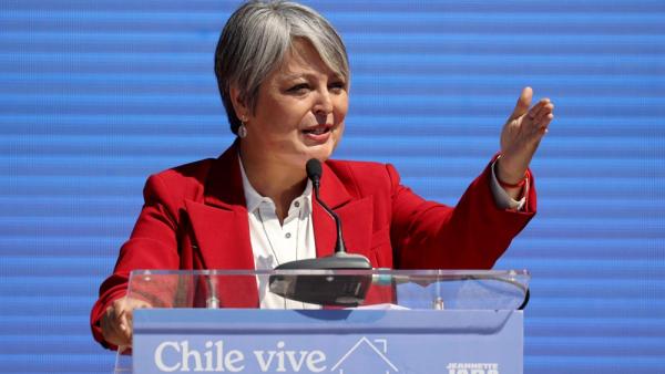Die linke Präsidentschaftskandidatin Jeannette Jara, 27.9.2025 (IMAGO / Aton Chile)