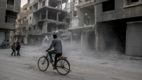 Das Viertel Yarmouk am Rand der syrischen Hauptstadt Damaskus war jahrelang Schauplatz heftiger Kämpfe. Foto vom 12.11.2025 (IMAGO / Anadolu Agency)