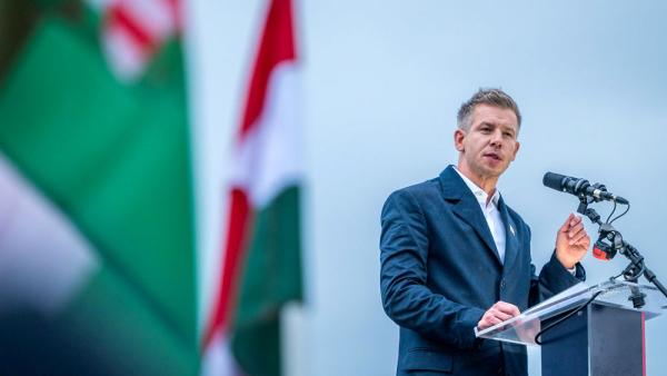 Péter Magyar, Orbán größter Herausforderer bei den anstehenden Wahlen, 23.10.2025 (IMAGO / ZUMA Press)