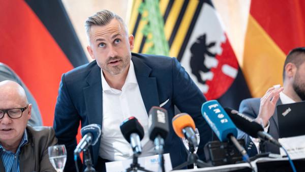 Ulrich Siegmund, AfD-Spitzenkandidat für die bevorstehende Landtagswahl in Sachsen-Anhalt, 4.6.2026 (IMAGO / Chris Emil Janßen)