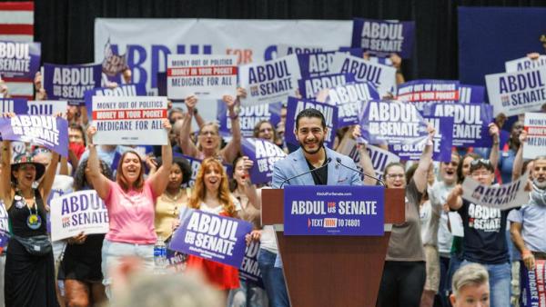 Abdul El-Sayed ist Kandidat für den US-Senat im Bundesstaat Michigan und eine der großen Hoffnungen der amerikanischen Linken, 19.7.2026 (IMAGO / ZUMA Press Wire)