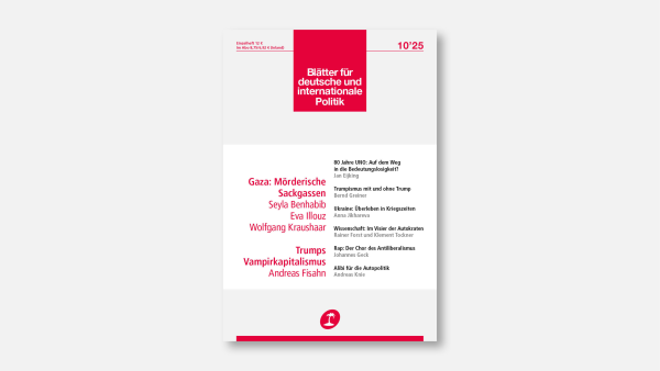  »Blätter«-Ausgabe 10/2025 